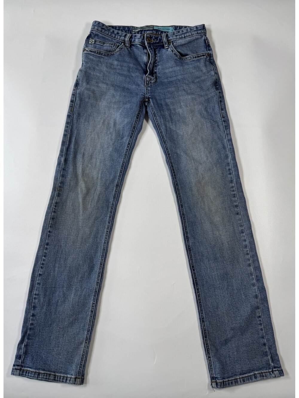 Hooey Rock & Roll Denim Revolver Straight Jeans Mens 30x32 Blue Stretch Western
